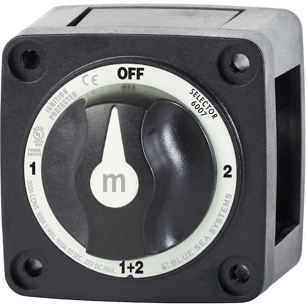6007200 Battery Switch Mini - 4 Position - Black